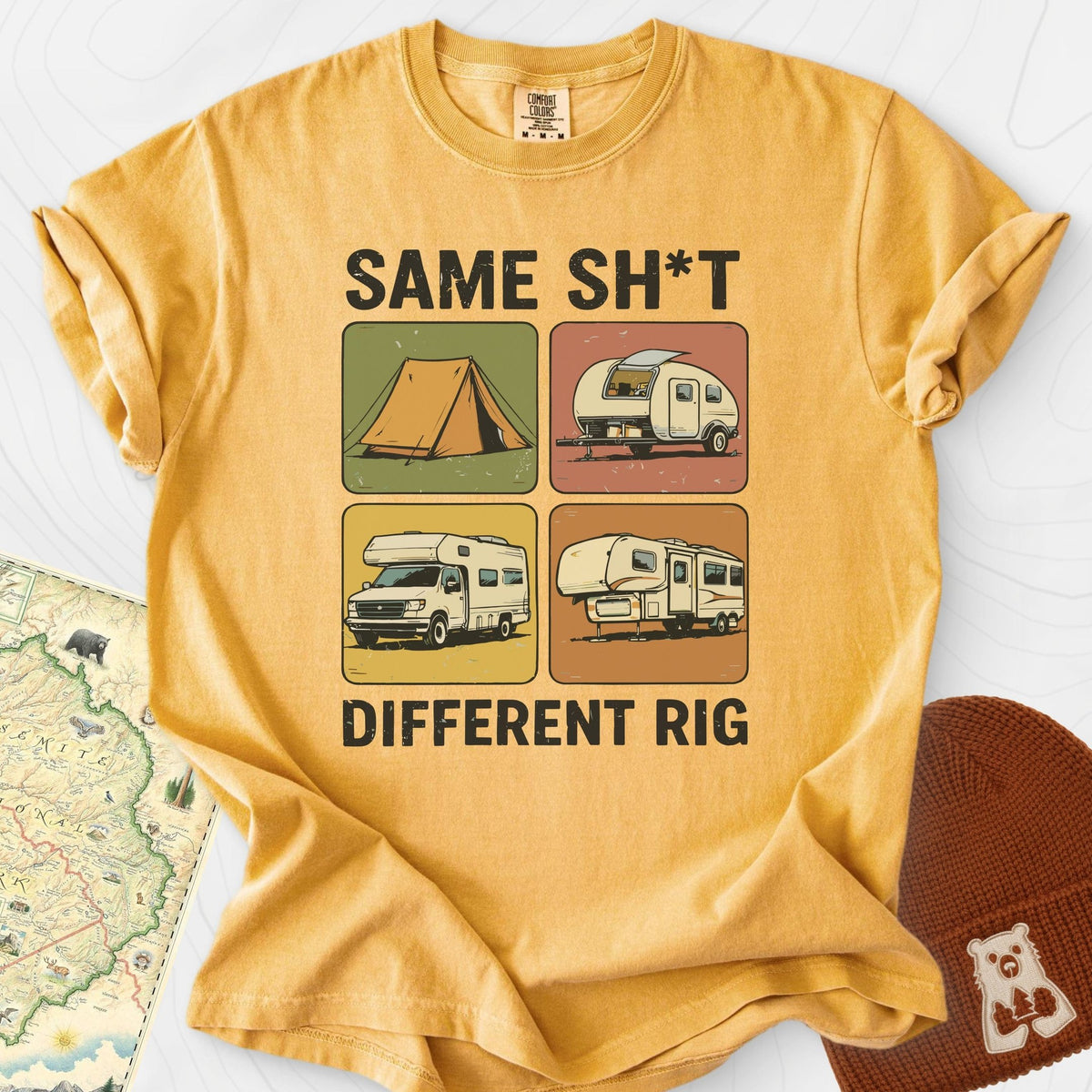 Same Sh*t, Different Rig T-Shirt Gift For Hiker