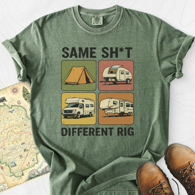 Same Sh*t, Different Rig T-Shirt Gift For Hiker
