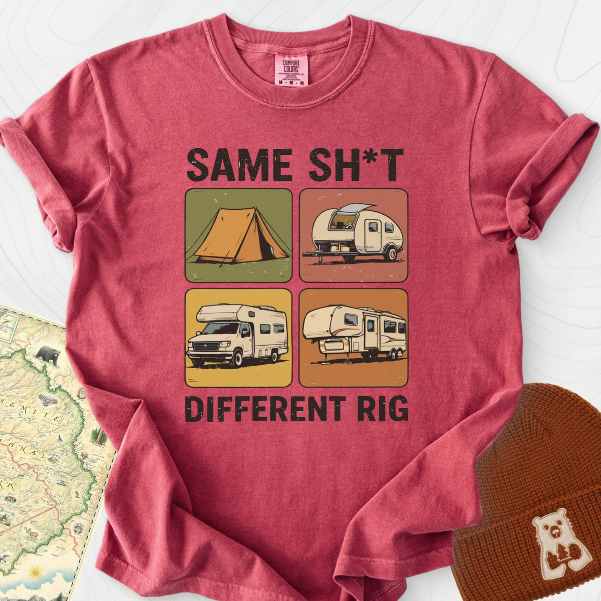 Same Sh*t, Different Rig T-Shirt Gift For Hiker