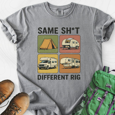 Same Sh*t, Different Rig T-Shirt Gift For Hiker