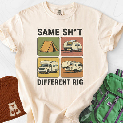 Same Sh*t, Different Rig T-Shirt Gift For Hiker