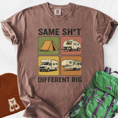 Same Sh*t, Different Rig T-Shirt Gift For Hiker