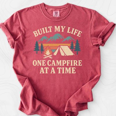 One Campfire at a Time T-Shirt Gift For Hiker