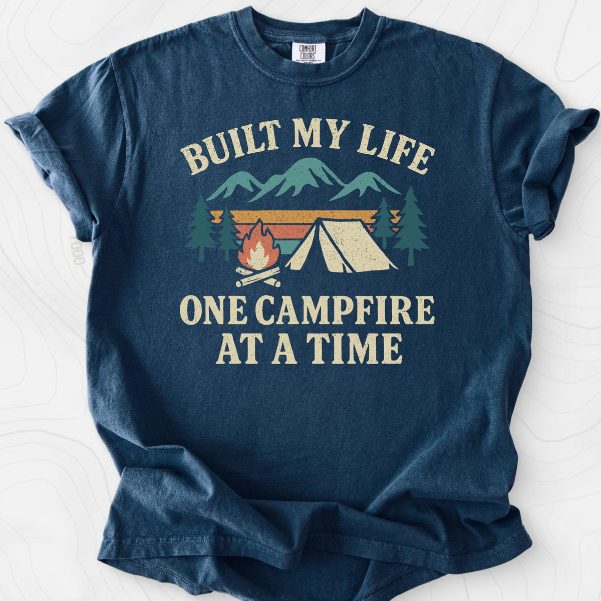 One Campfire at a Time T-Shirt Gift For Hiker
