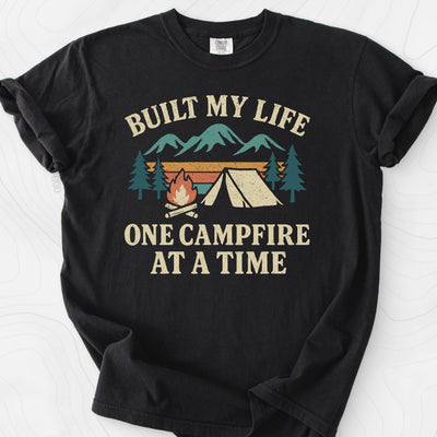 One Campfire at a Time T-Shirt Gift For Hiker
