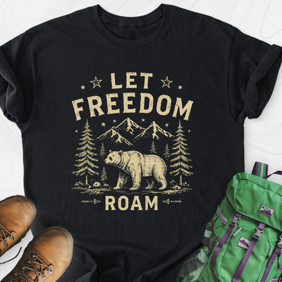 Let Freedom Roam Lightweight T-Shirt Gift For Hiker