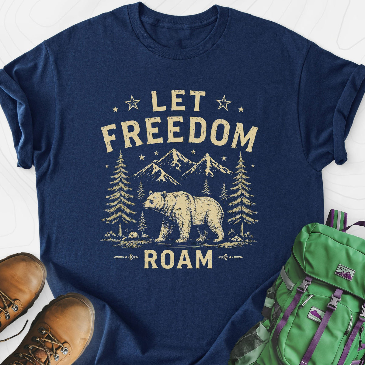 Let Freedom Roam Lightweight T-Shirt Gift For Hiker