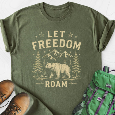 Let Freedom Roam Lightweight T-Shirt Gift For Hiker
