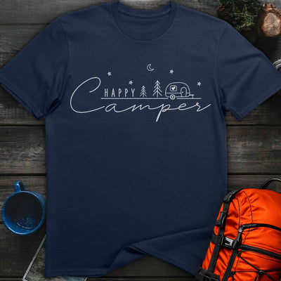 Happy Camper Vintage T-Shirt Gift For Nature Lovers