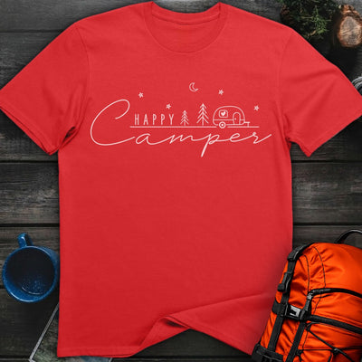 Happy Camper Vintage T-Shirt Gift For Nature Lovers