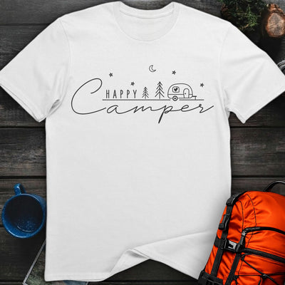 Happy Camper Vintage T-Shirt Gift For Nature Lovers