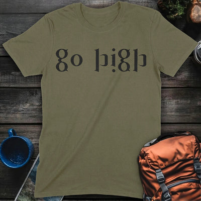 Go High Ambigram T-Shirt Gift For Nature Lovers