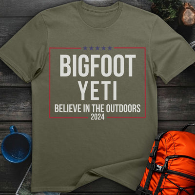 Believe Outdoors 2024 T-Shirt Gift For Nature Lovers