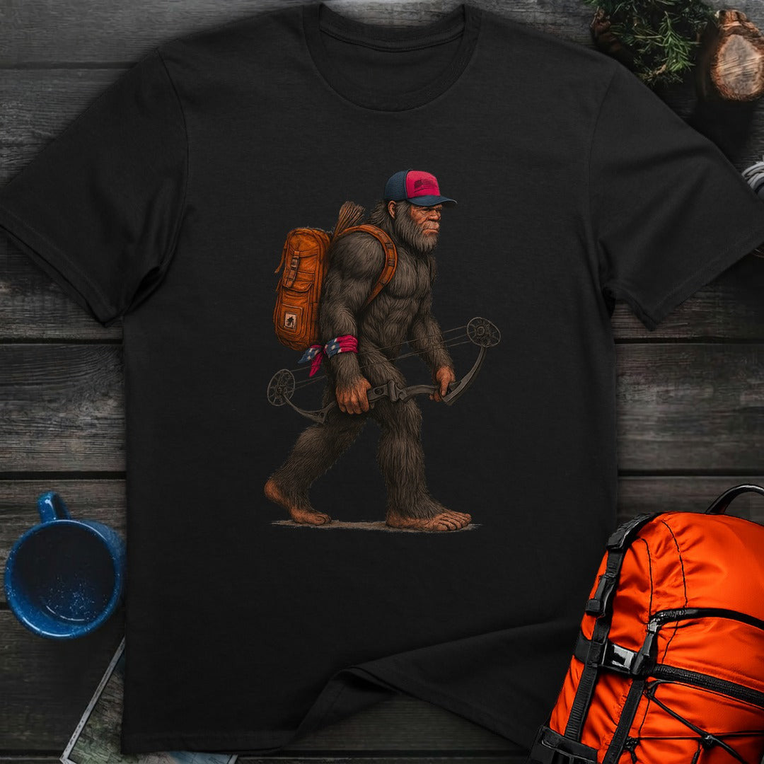 Bigfoot 'Merica Hunter T-Shirt Gift For Nature Lovers