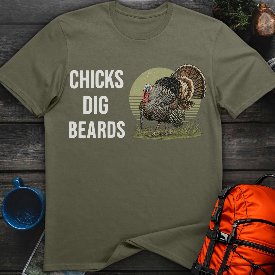Chicks Dig Beards T-Shirt Gift For Nature Lovers