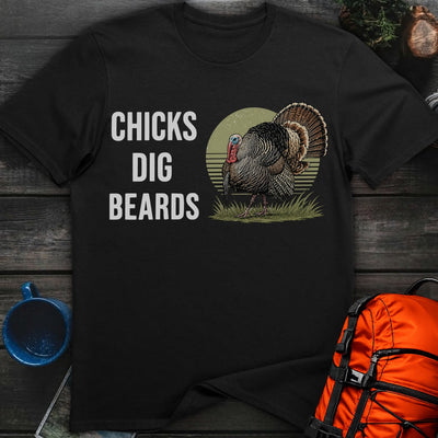 Chicks Dig Beards T-Shirt Gift For Nature Lovers