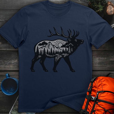 Sunset Elk T-Shirt Gift For Nature Lovers