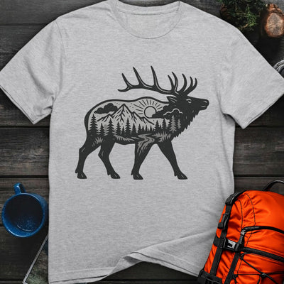 Sunset Elk T-Shirt Gift For Nature Lovers