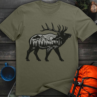 Sunset Elk T-Shirt Gift For Nature Lovers
