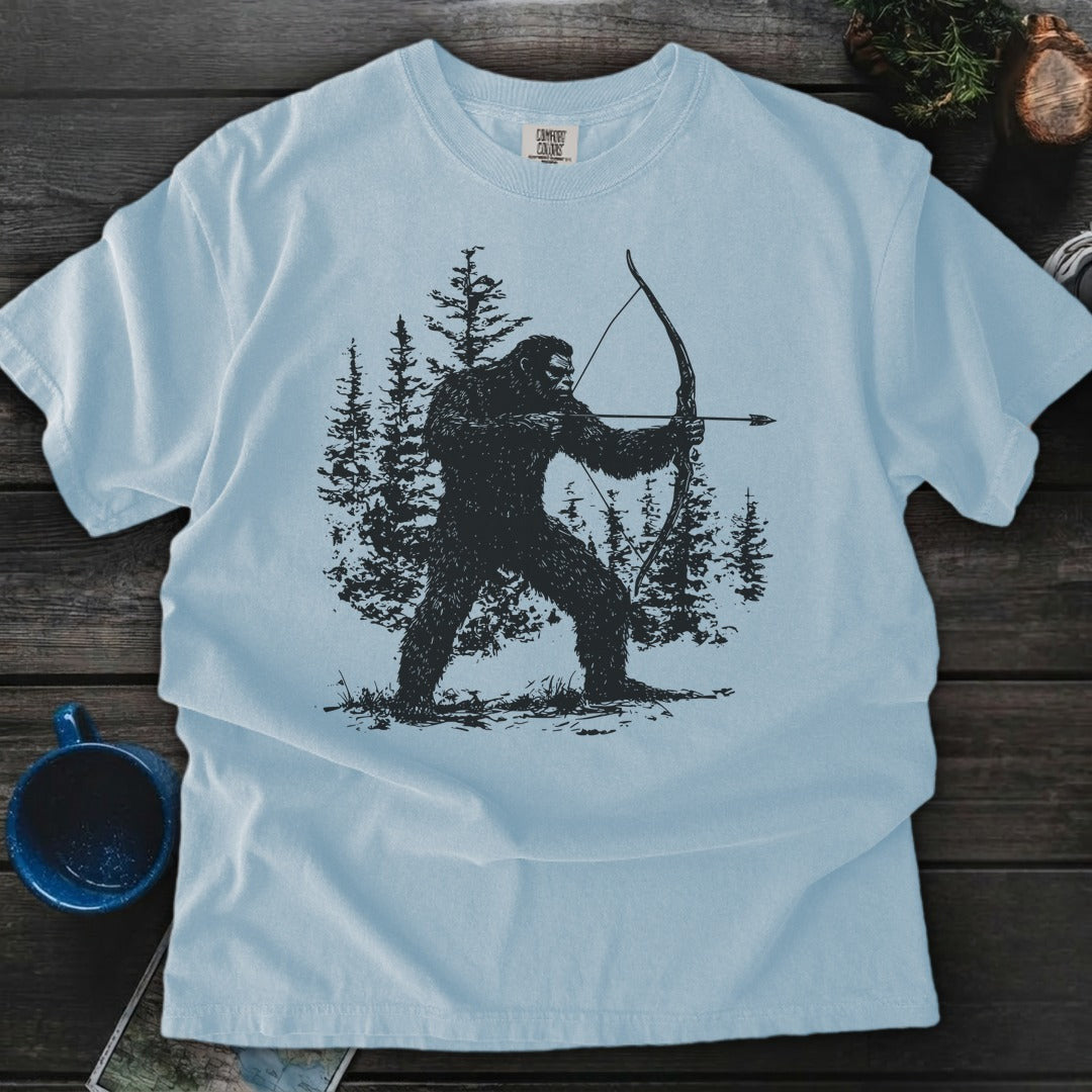 Bigfoot Bow Hunter Premium T-Shirt Gift For Nature Lovers
