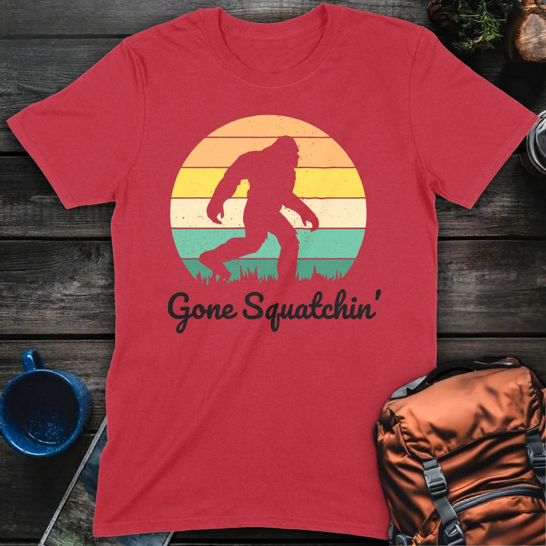 Gone Squatchin T-Shirt Gift For Nature Lovers