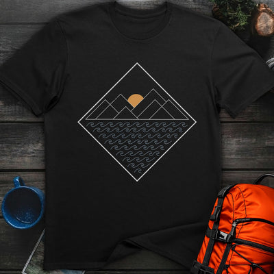 Peaks to Waves T-Shirt Gift For Nature Lovers