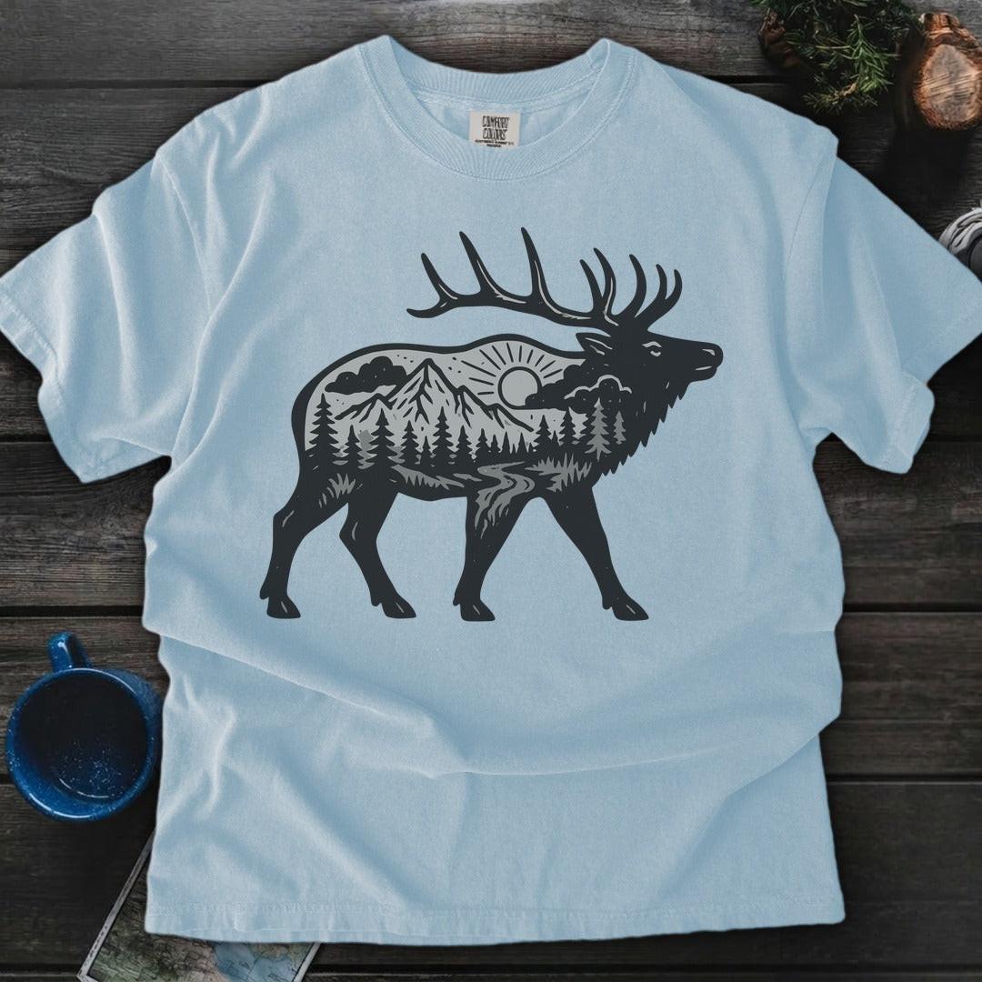 Sunset Elk Premium T-Shirt Gift For Nature Lovers
