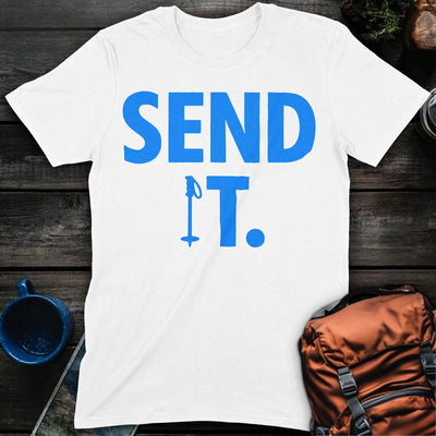 Send It Ski T-Shirt Gift For Nature Lovers