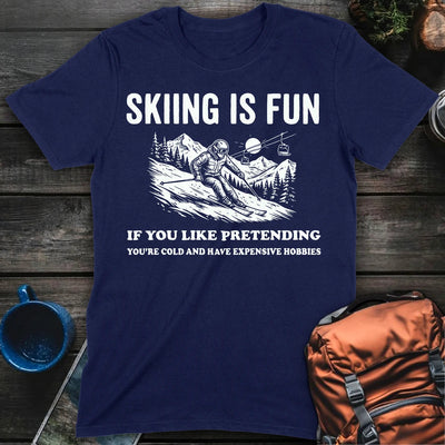 Skiing Is Fun T-Shirt Gift For Nature Lovers