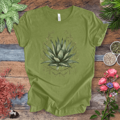 Elegant Agave Frame T-Shirt Gift For Plant Lover