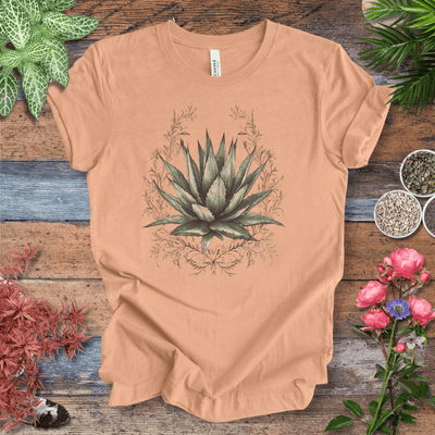Elegant Agave Frame T-Shirt Gift For Plant Lover