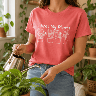 I Wet My Plants T-Shirt Gift For Plant Lover