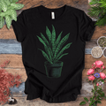 Minimalist Snake Plant Glow T-Shirt Gift For Plant Lover
