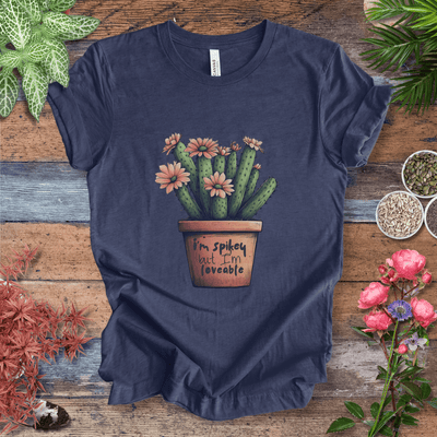 "I'm Spikey but I'm Lovable" Funny Cactus Lover T-Shirt Gift For Plant Lover