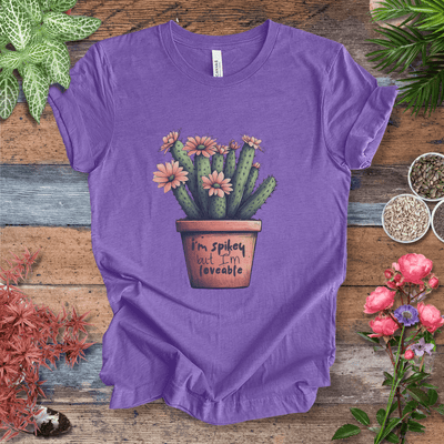 "I'm Spikey but I'm Lovable" Funny Cactus Lover T-Shirt Gift For Plant Lover