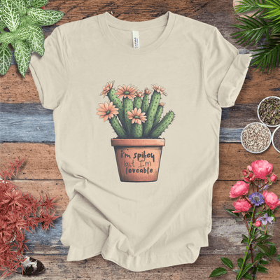 "I'm Spikey but I'm Lovable" Funny Cactus Lover T-Shirt Gift For Plant Lover