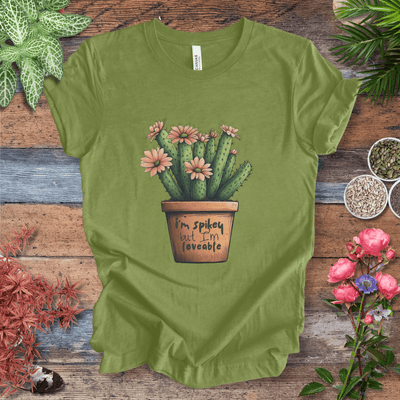 "I'm Spikey but I'm Lovable" Funny Cactus Lover T-Shirt Gift For Plant Lover