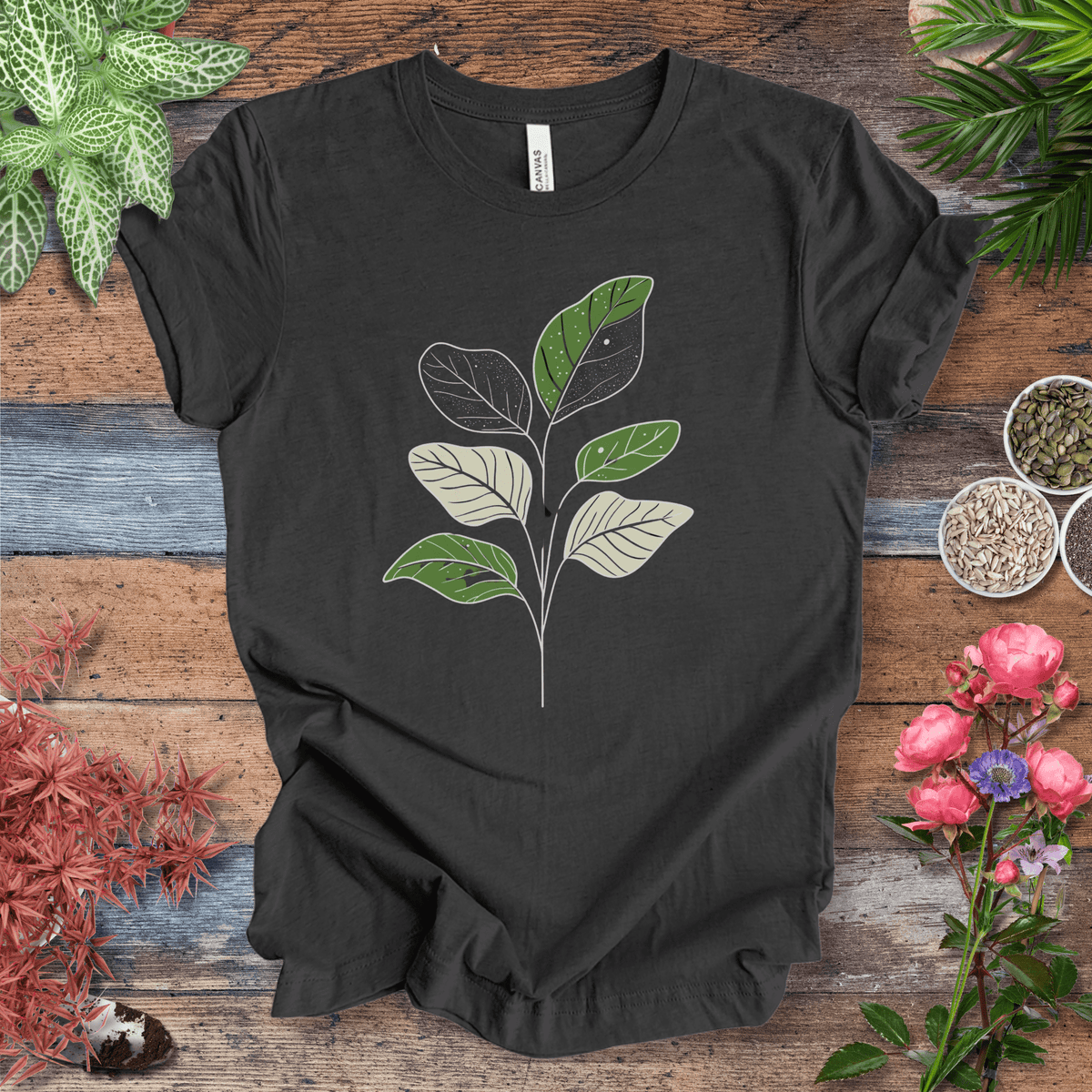 Modern Line Art Fiddle Leaf T-Shirt Gift For Plant Lover