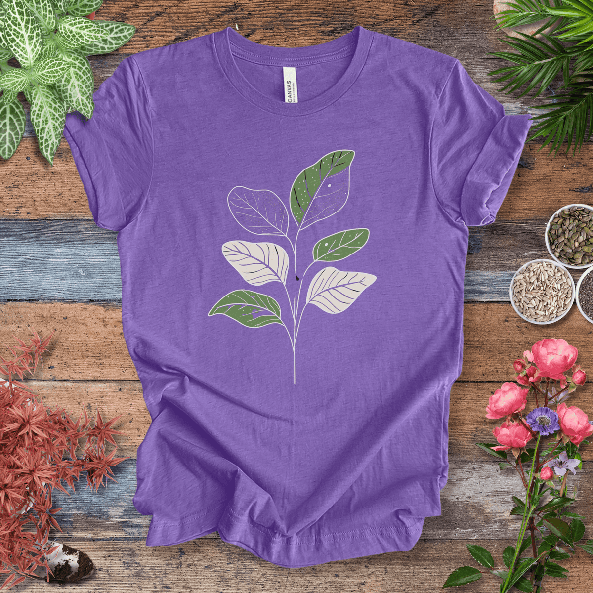Modern Line Art Fiddle Leaf T-Shirt Gift For Plant Lover