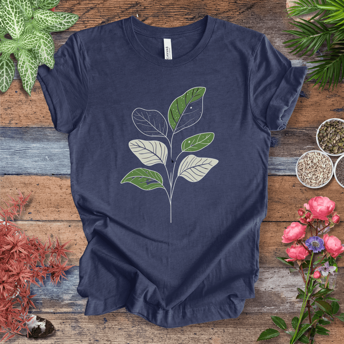 Modern Line Art Fiddle Leaf T-Shirt Gift For Plant Lover
