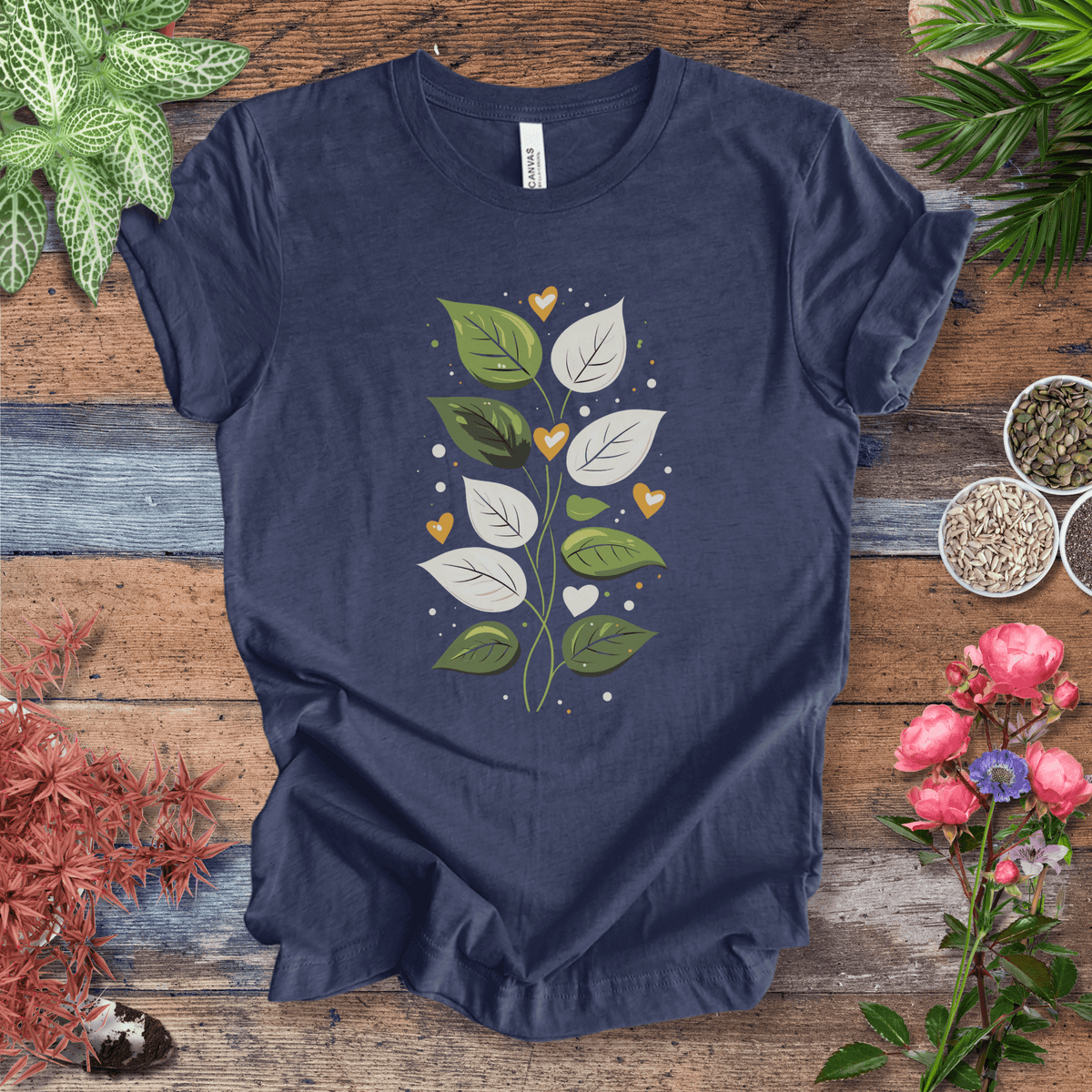 Heartfelt Greenery T-Shirt Gift For Plant Lover