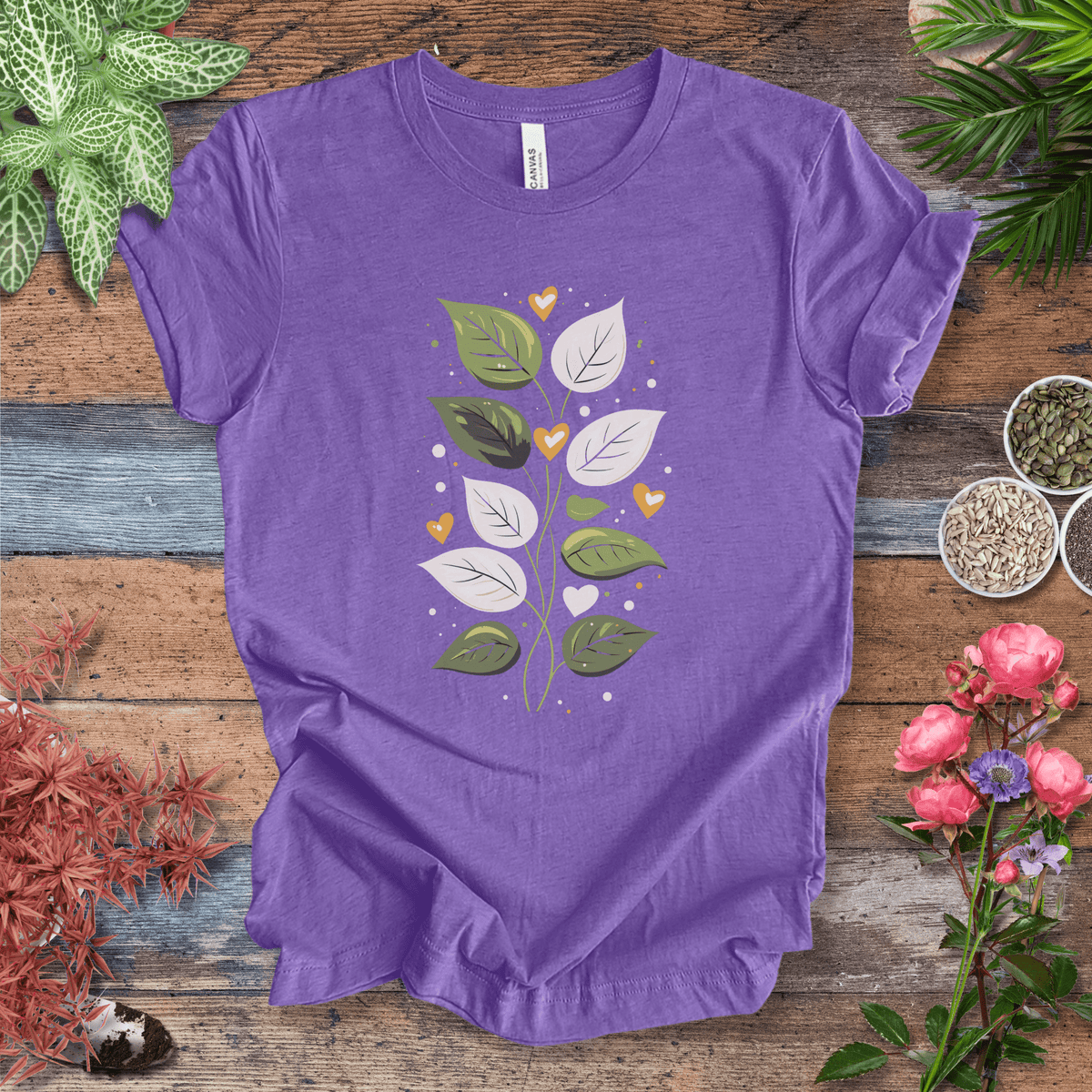 Heartfelt Greenery T-Shirt Gift For Plant Lover