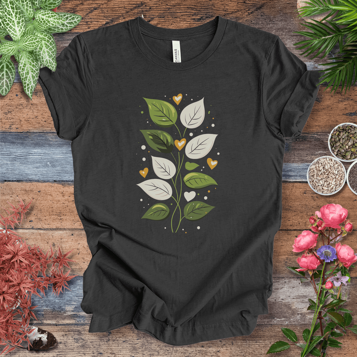 Heartfelt Greenery T-Shirt Gift For Plant Lover