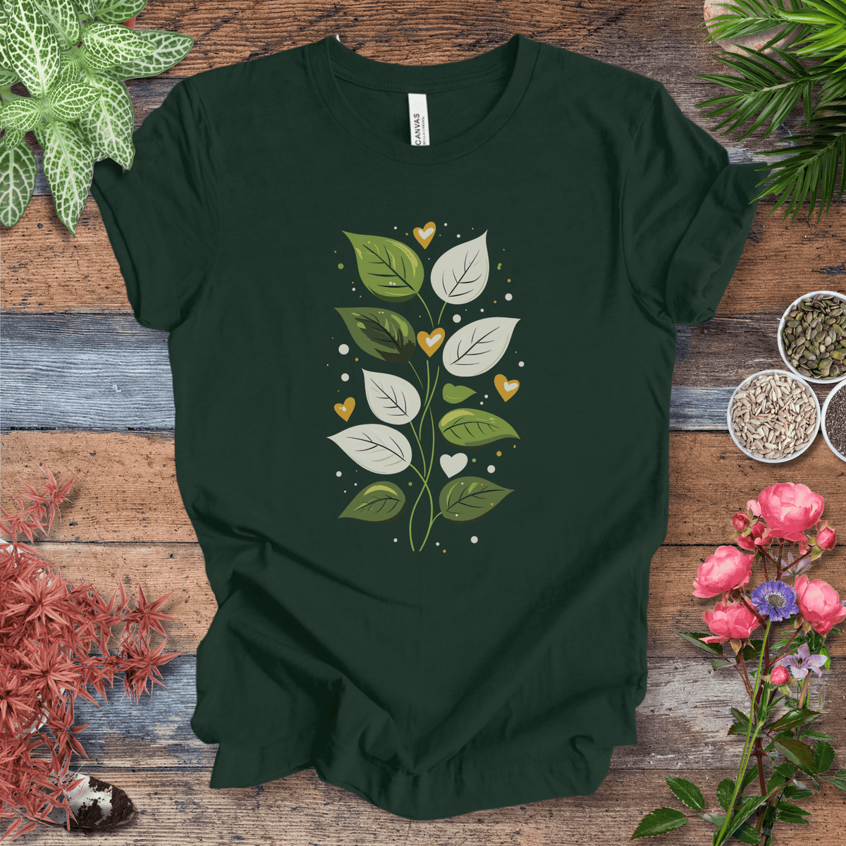 Heartfelt Greenery T-Shirt Gift For Plant Lover