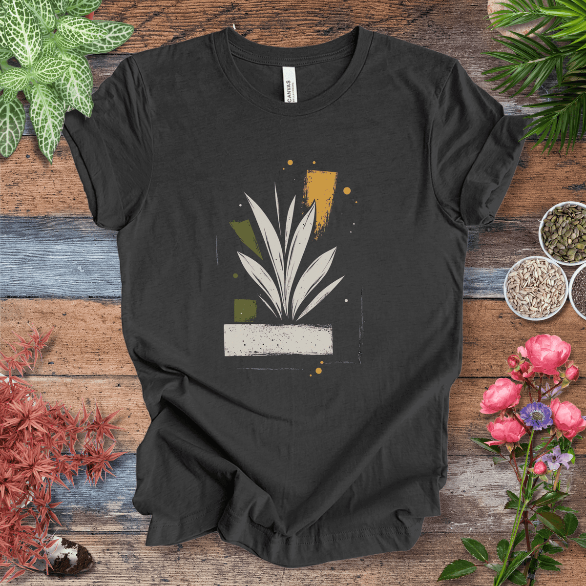 Modern Botanical Art T-Shirt Gift For Plant Lover