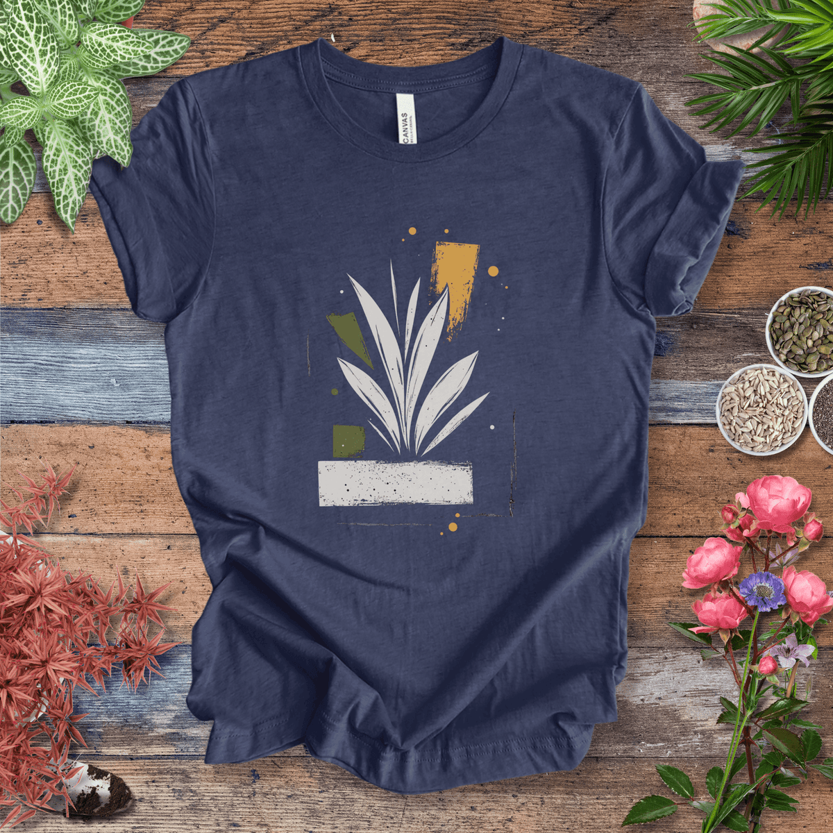 Modern Botanical Art T-Shirt Gift For Plant Lover