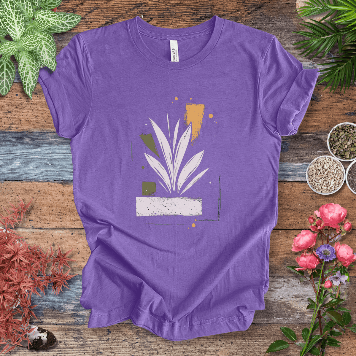 Modern Botanical Art T-Shirt Gift For Plant Lover