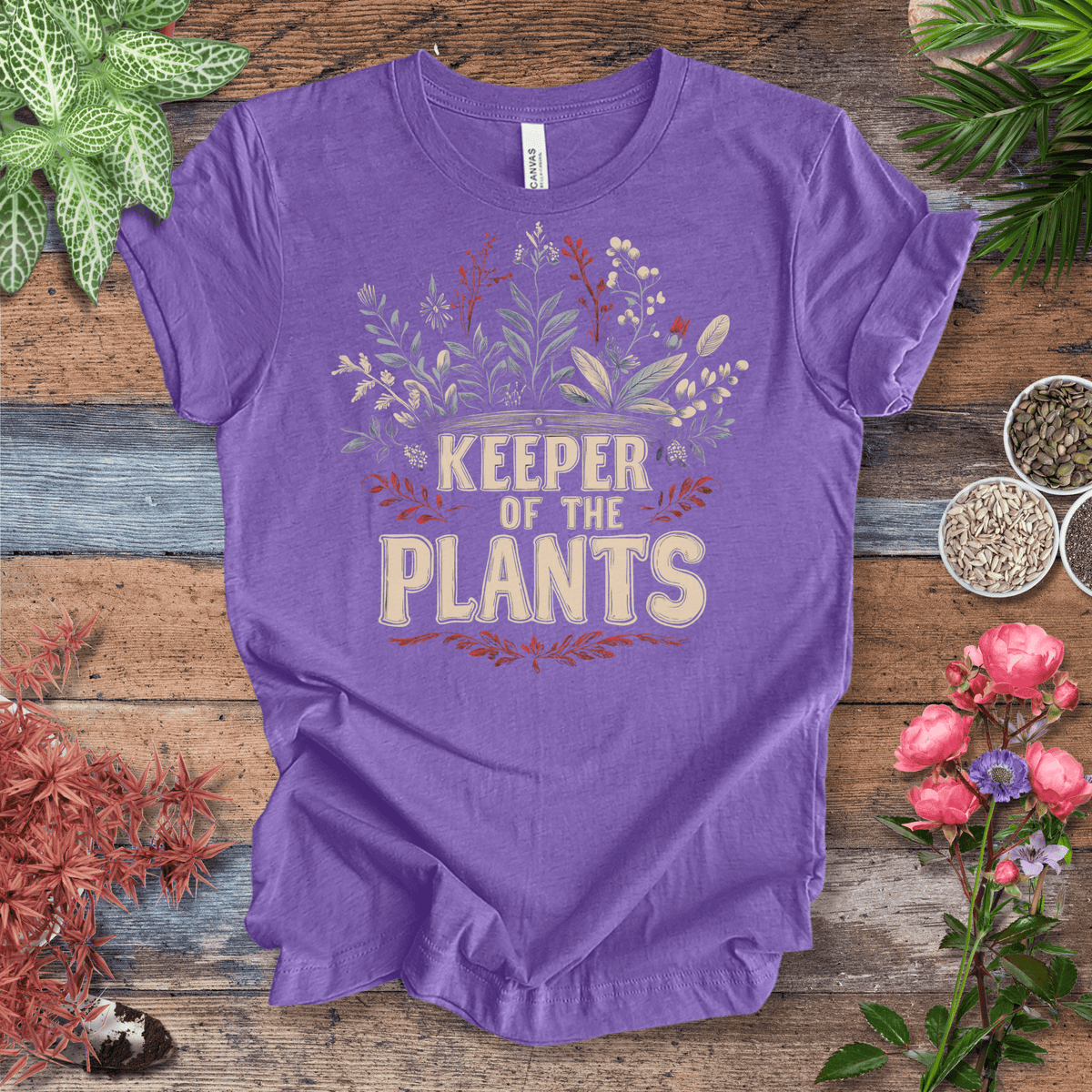Keeper of the Plants – Vintage Floral Edition | Eco-Friendly Tee Gift For Plant Lover