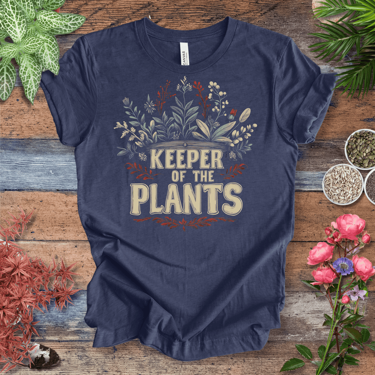Keeper of the Plants – Vintage Floral Edition | Eco-Friendly Tee Gift For Plant Lover