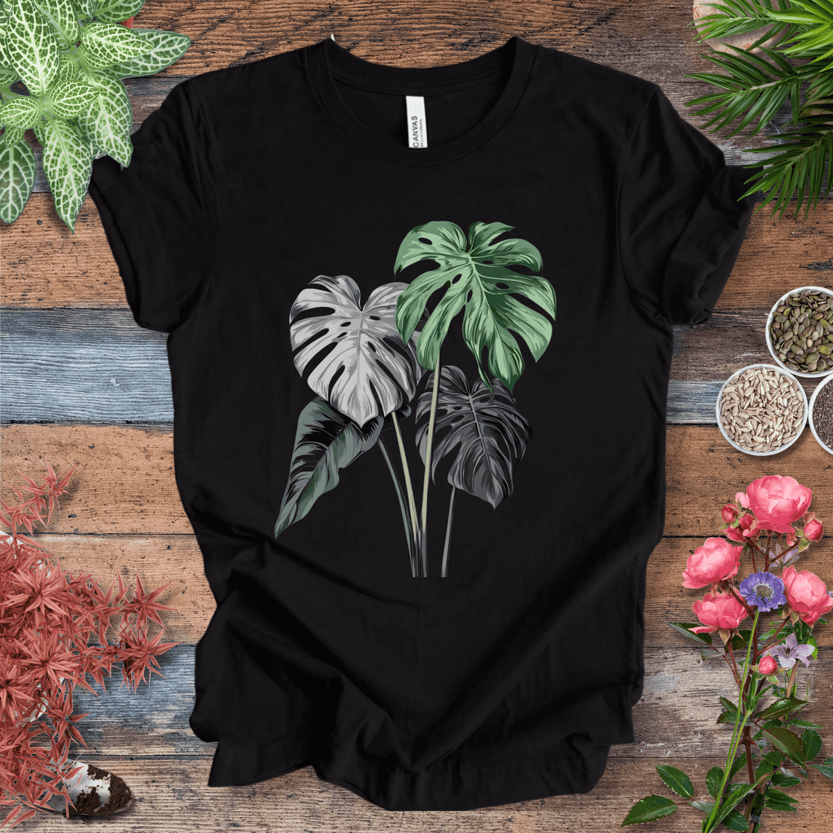 Realistic Monstera Plant T-Shirt Gift For Plant Lover